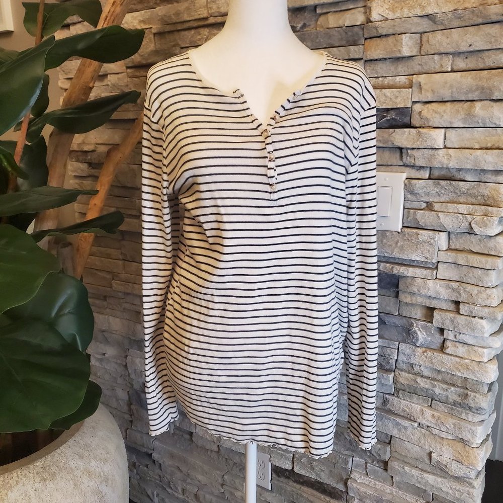 H&M Ribbed Henley Top